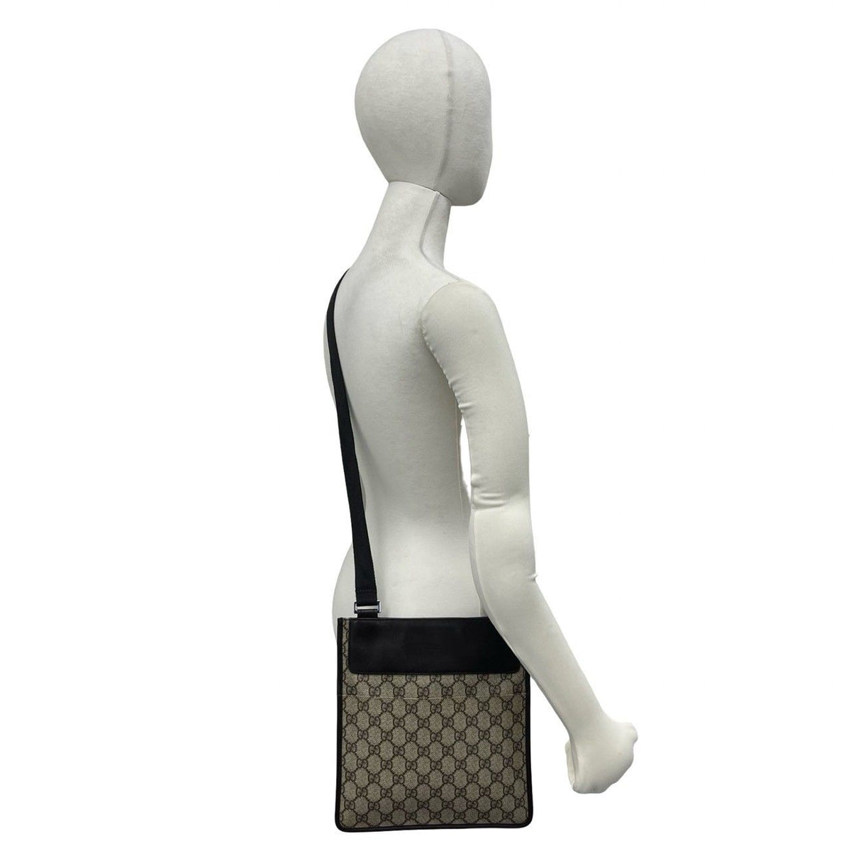 Gucci GG Pattern Leather Polyurethane Shoulder Bag Crossbody Cross Brown — view 2