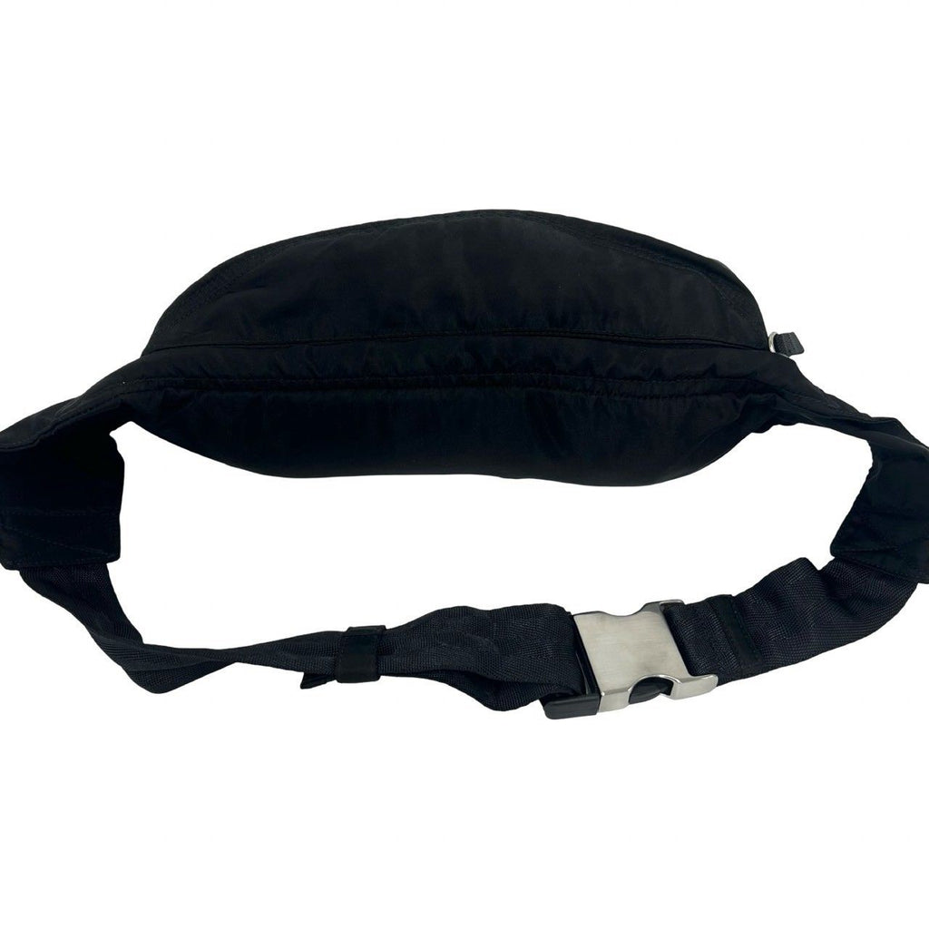 Prada Triangle Logo Tessuto Pocono Nylon Belt Bag Waist Pouch Black — view 4