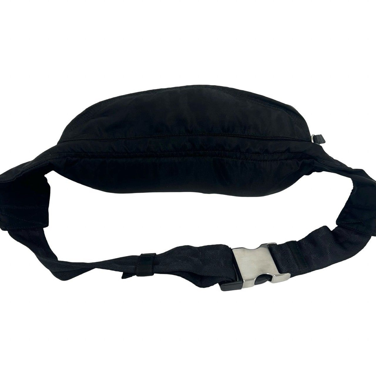 Prada Triangle Logo Tessuto Pocono Nylon Belt Bag Waist Pouch Black — view 4