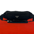 Prada Triangle Logo Tessuto Pocono Nylon Belt Bag Waist Pouch Black