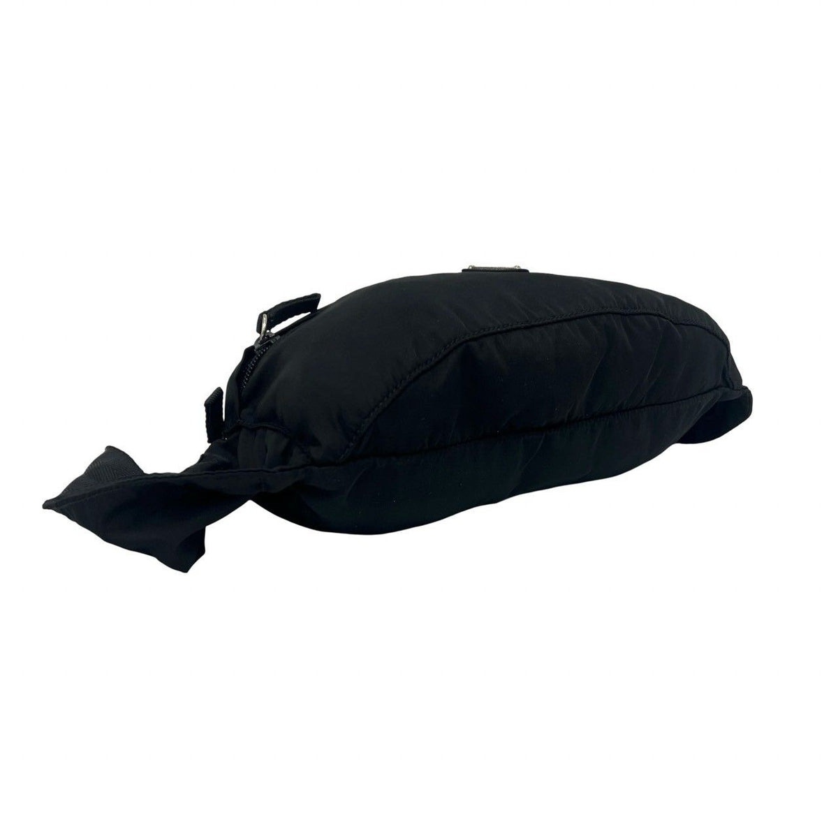 Prada Triangle Logo Tessuto Pocono Nylon Belt Bag Waist Pouch Black — view 7