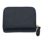 Prada 1 268 Coin Purse Leather Wallet Black Gold — view 2