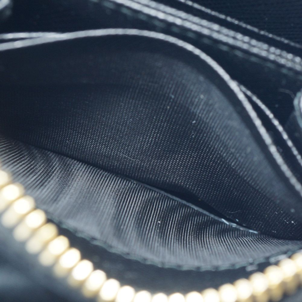 Prada 1 268 Coin Purse Leather Wallet Black Gold — view 6
