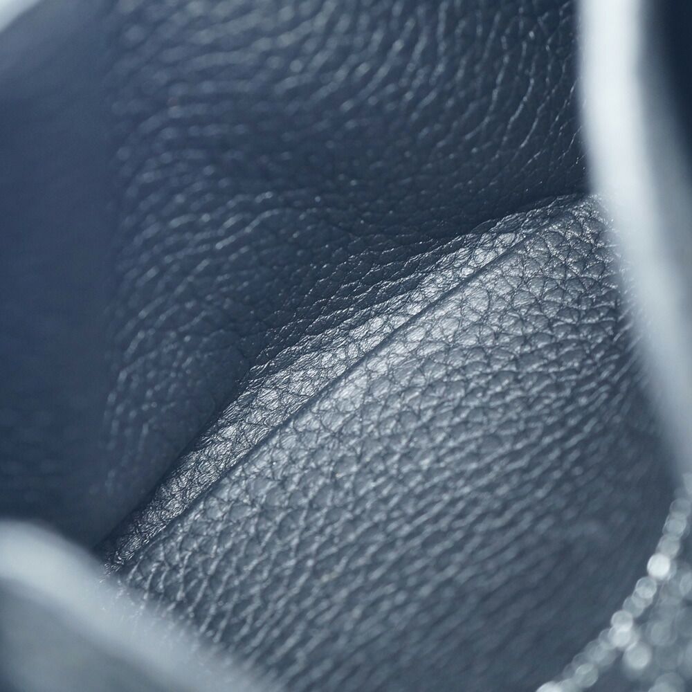 Louis Vuitton Card Case Lockme Leather Black Silver — view 6