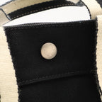Hermes Bora PM Tote Bag PM Stripe Canvas Black White — view 6