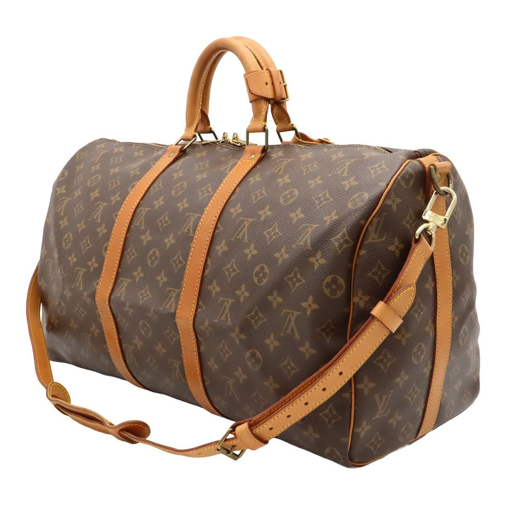 Louis Vuitton Monogram Keepall Bandouliere 50 Boston Bag Purse 2-Way — view 2