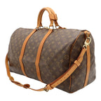 Louis Vuitton Monogram Keepall Bandouliere 50 Boston Bag Purse 2-Way — view 2