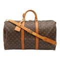 Louis Vuitton Monogram Keepall Bandouliere 50 Boston Bag Purse 2-Way