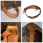 Louis Vuitton Monogram Keepall Bandouliere 50 Brown Leather Boston Bag — view 6