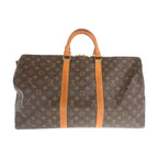 Louis Vuitton Monogram Keepall Bandouliere 50 Brown Leather Boston Bag — view 2