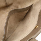 Celine Small Fold Cabas Tote 2-Way Shoulder Bag Leather Greige Gold — view 6