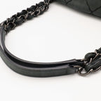 Chanel Mademoiselle Quilted Bowling Bag Chain Shoulder Sparkle Leather Black — view 4