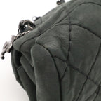 Chanel Mademoiselle Quilted Bowling Bag Chain Shoulder Sparkle Leather Black — view 3