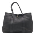 Hermes Garden Party PM Tote Bag Leather Black Silver