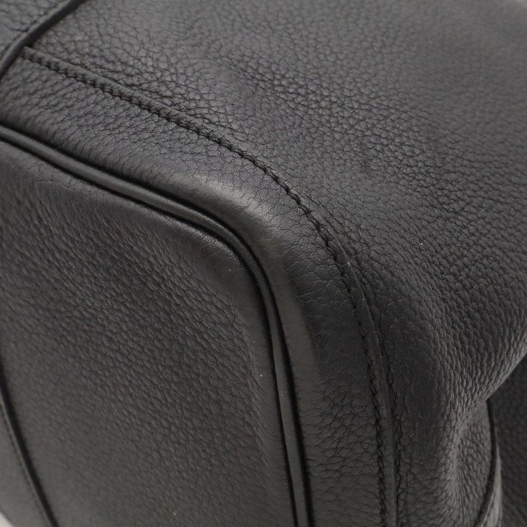 Hermes Garden Party PM Tote Bag Leather Black Silver — view 3