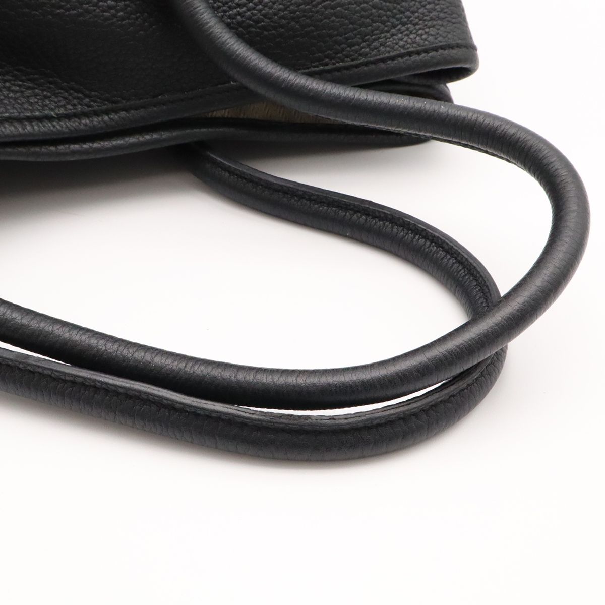Hermes Garden Party PM Tote Bag Leather Black Silver — view 4