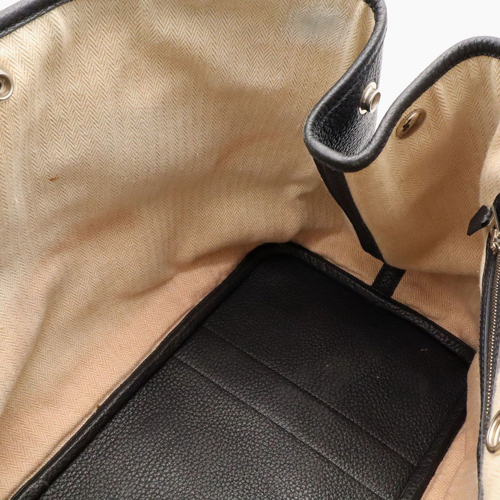Hermes Garden Party PM Tote Bag Leather Black Silver — view 6