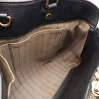 Louis Vuitton Monogram Empreinte Montaigne MM 2-Way Shoulder Bag Noir Black — view 8