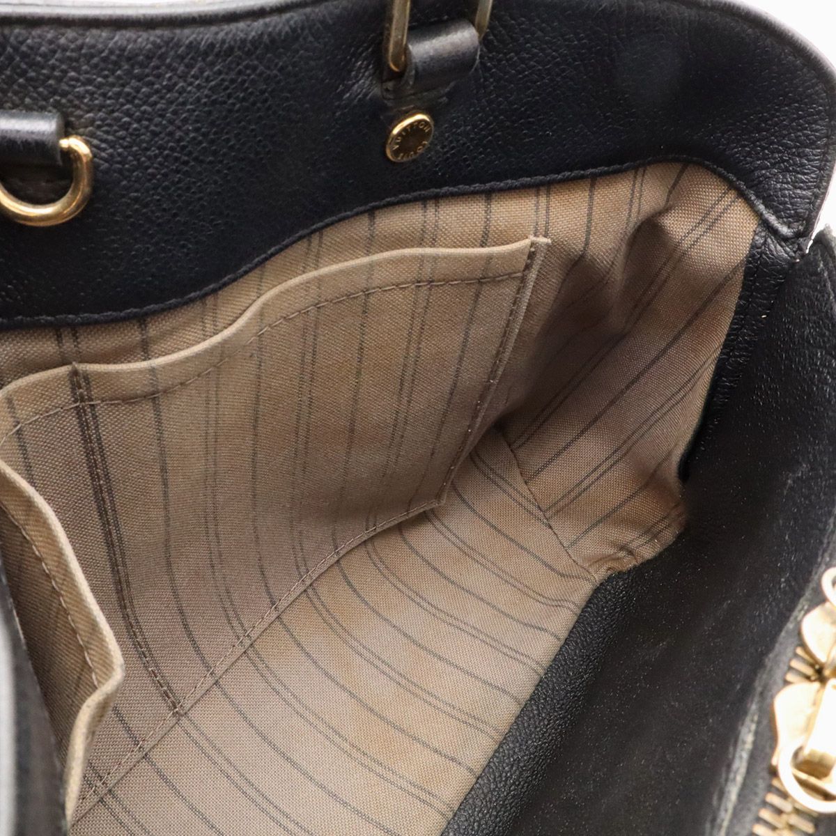 Louis Vuitton Monogram Empreinte Montaigne MM 2-Way Shoulder Bag Noir Black — view 8