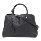 Louis Vuitton Monogram Empreinte Montaigne MM 2-Way Shoulder Bag Noir Black