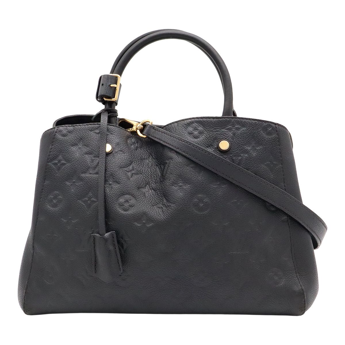 Louis Vuitton Monogram Empreinte Montaigne MM 2-Way Shoulder Bag Noir Black