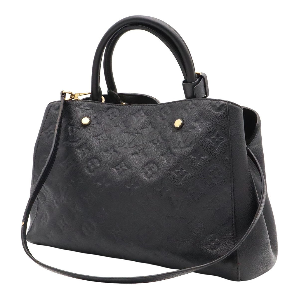 Louis Vuitton Monogram Empreinte Montaigne MM 2-Way Shoulder Bag Noir Black — view 2
