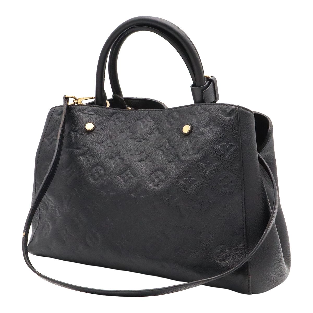 Louis Vuitton Monogram Empreinte Montaigne MM 2-Way Shoulder Bag Noir Black — view 2