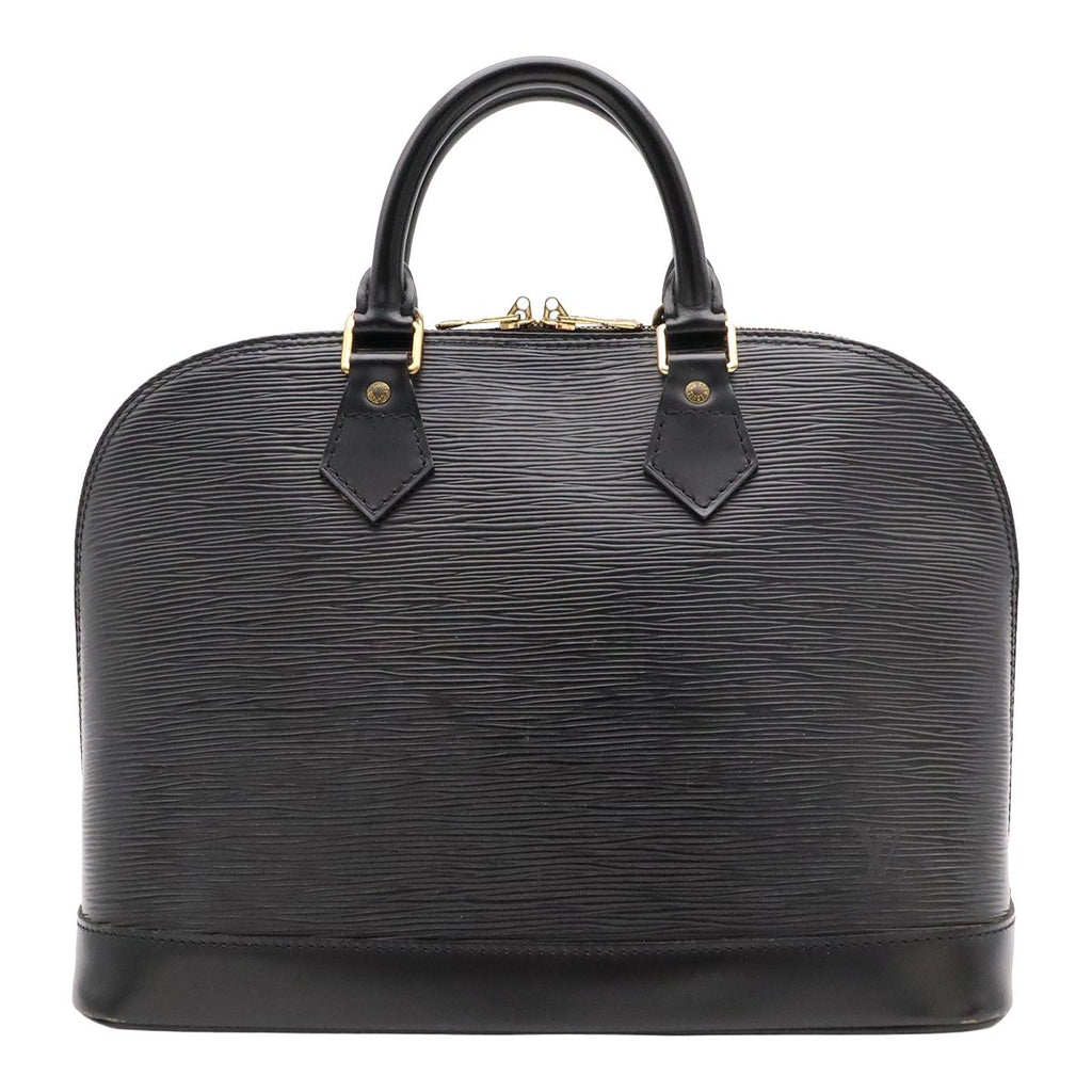 Louis Vuitton Epi Alma Handbag Leather Noir Black Gold
