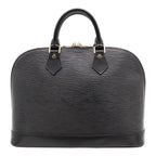 Louis Vuitton Epi Alma Handbag Leather Noir Black Gold