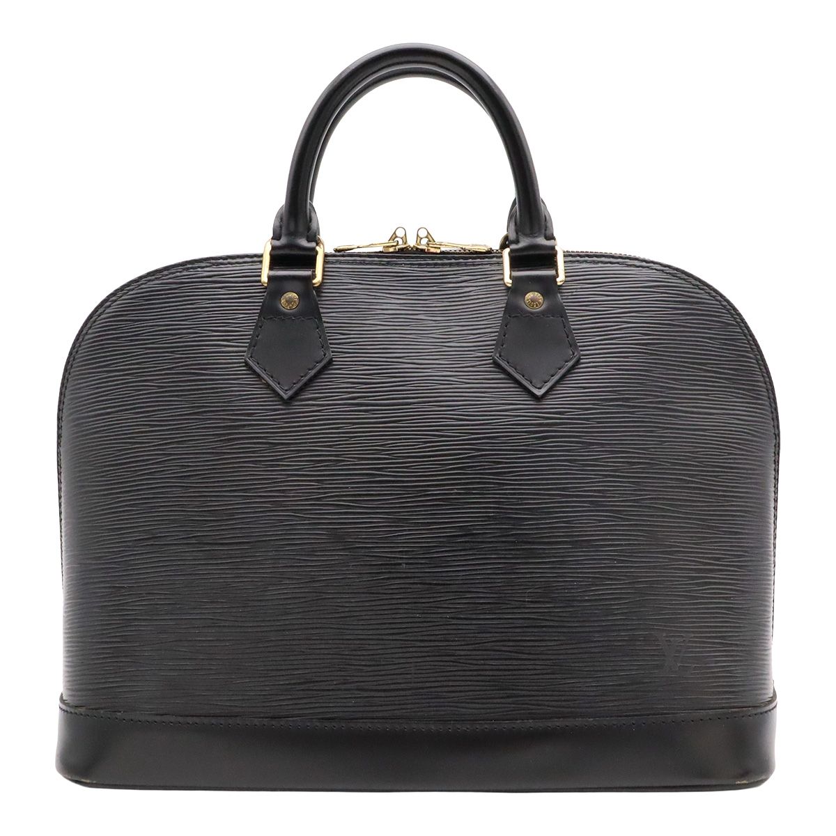 Louis Vuitton Epi Alma Handbag Leather Noir Black Gold