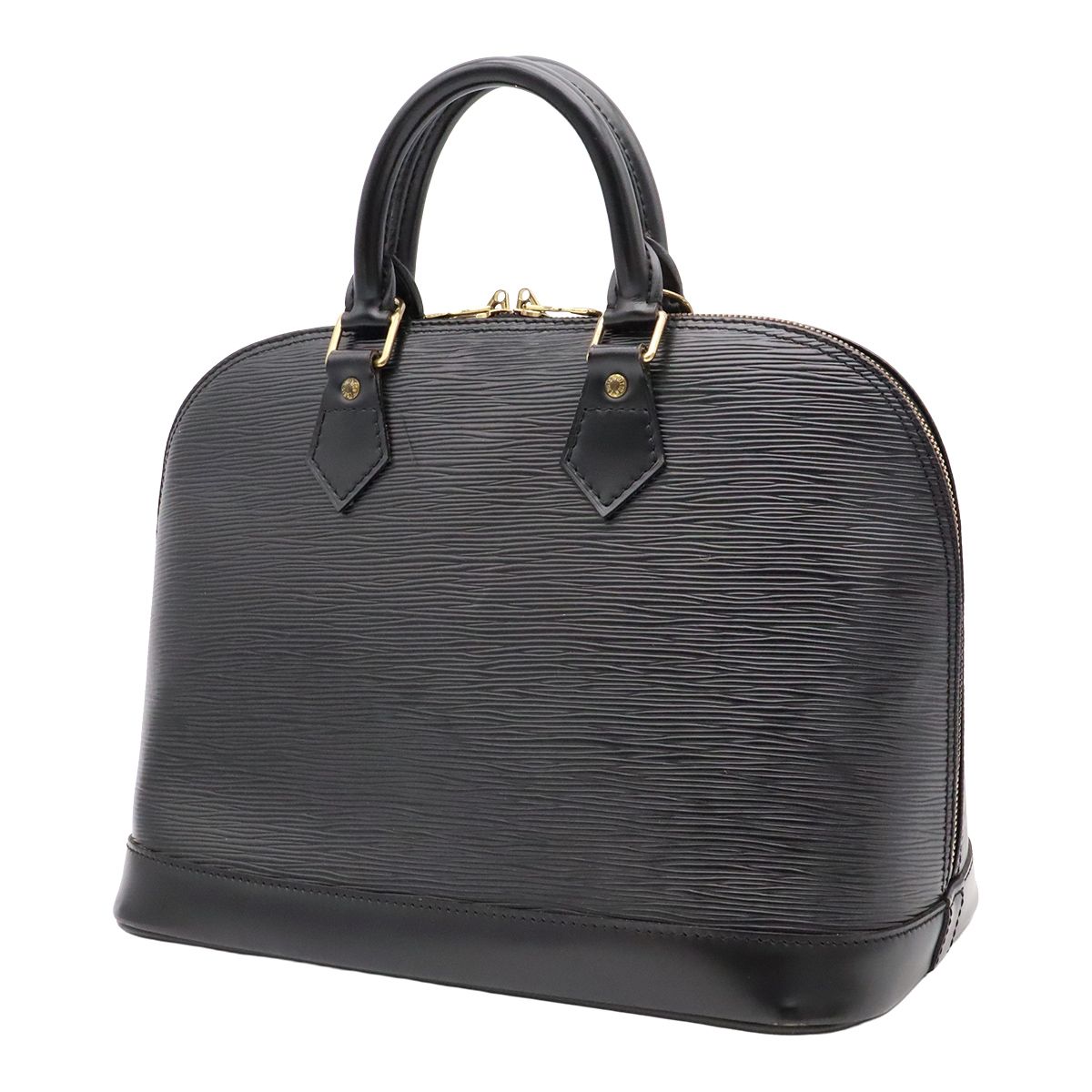 Louis Vuitton Epi Alma Handbag Leather Noir Black Gold — view 2