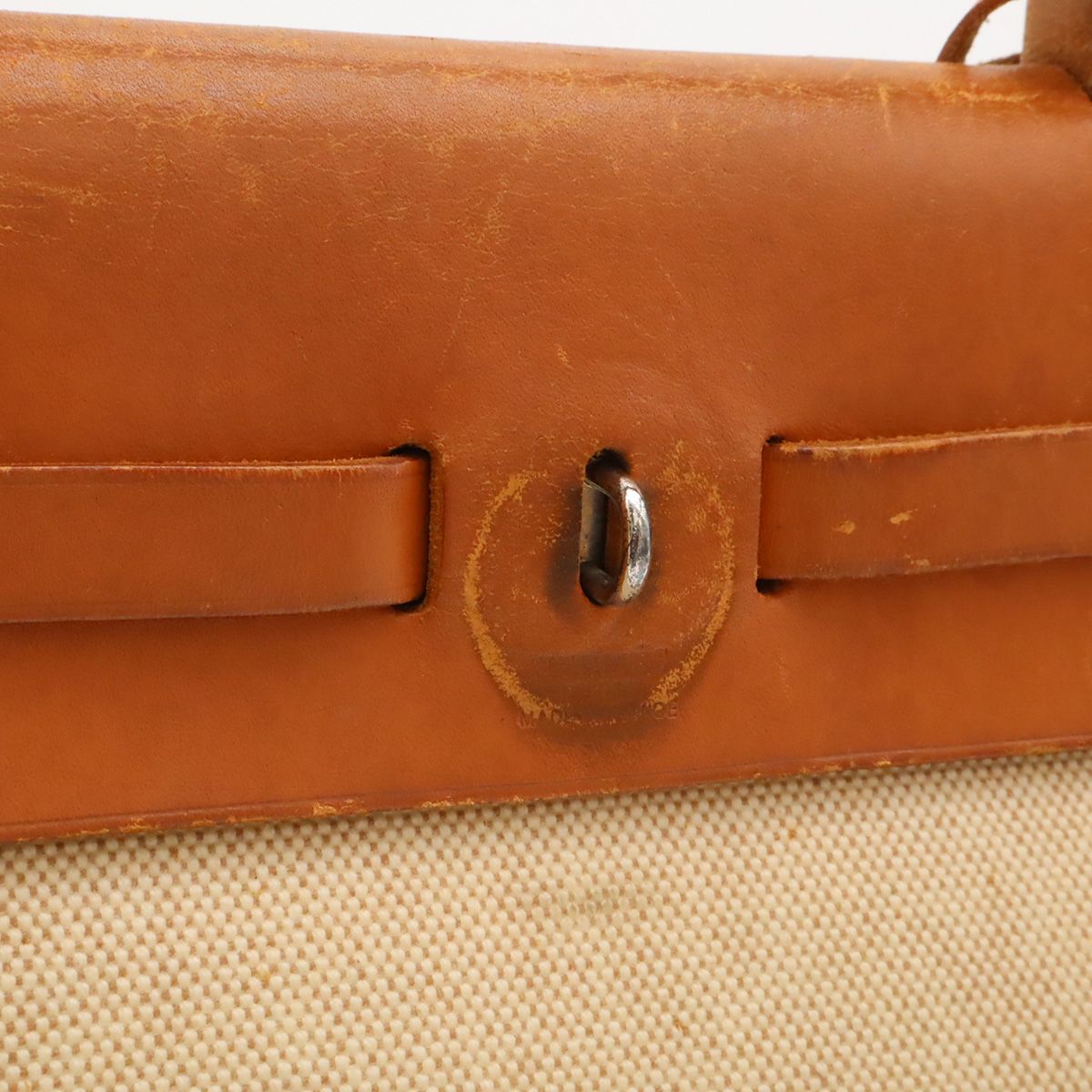 Hermes Herbag PM 2-Way Shoulder Bag Toile H Officier Natural Black — view 8