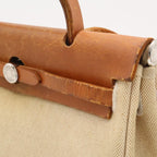 Hermes Herbag PM 2-Way Shoulder Bag Toile H Officier Natural Black — view 7