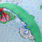Hermes Shoulder Bag Drawstring Butterfly Canvas Green Blue Multicolor Gold — view 3