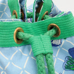 Hermes Shoulder Bag Drawstring Butterfly Canvas Green Blue Multicolor Gold — view 6