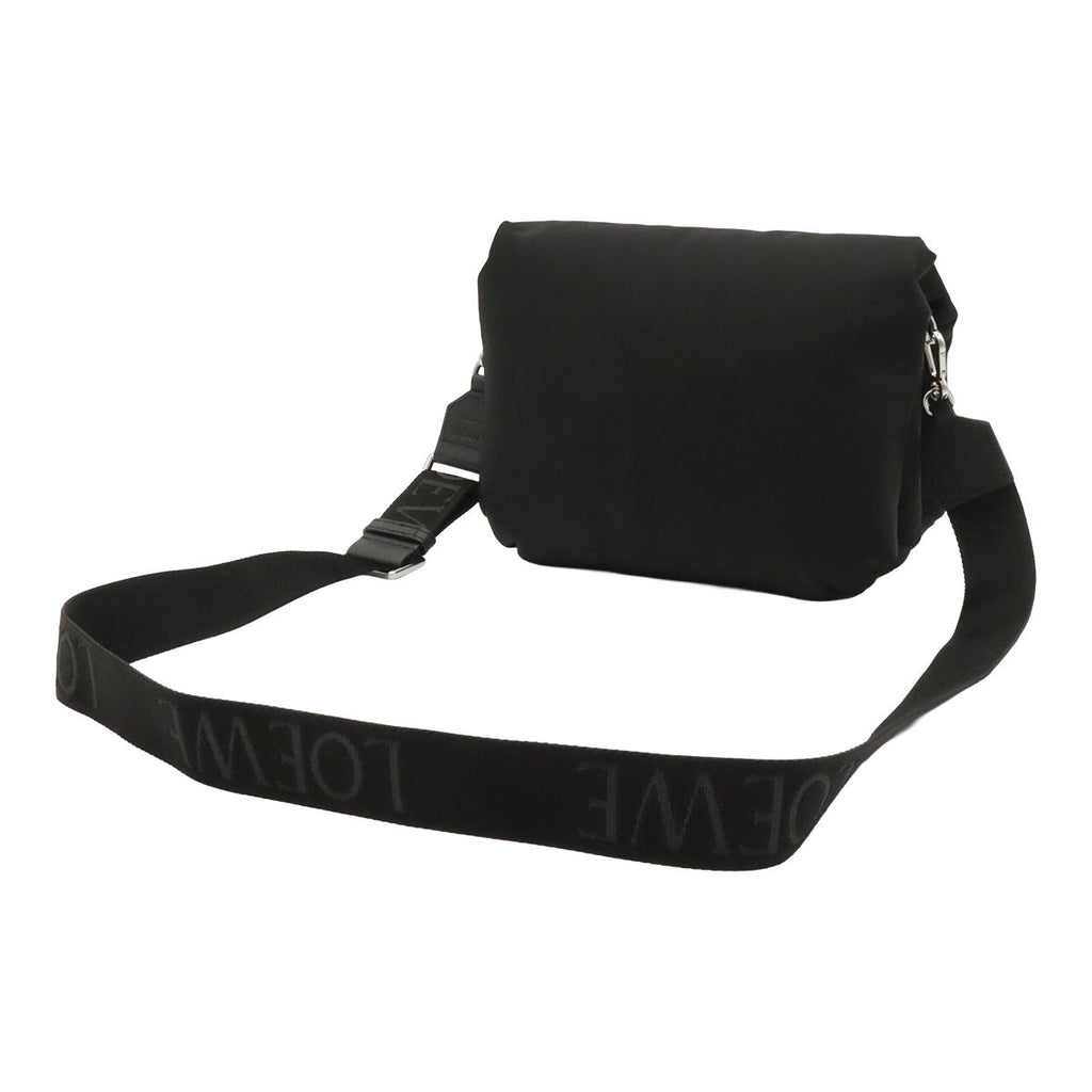 Loewe Anagram Puffer Goya Shoulder Bag Nylon Black Orange Silver — view 2