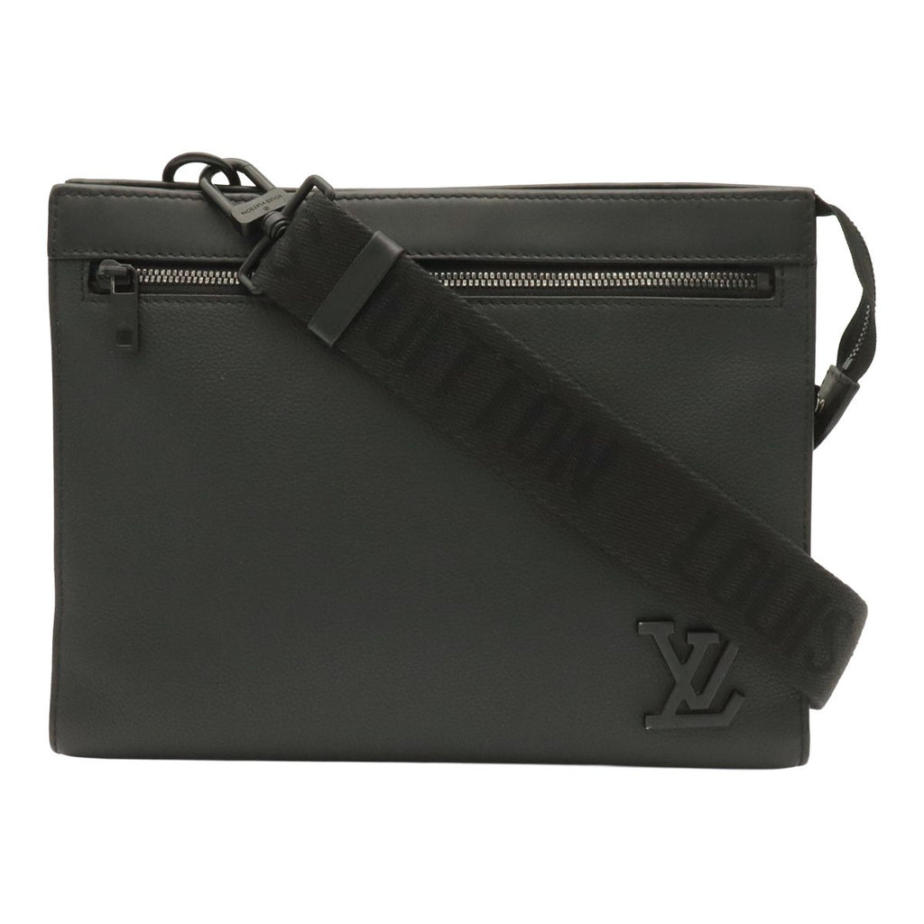 Louis Vuitton LV Aerogram Messenger Voyage Shoulder Bag Crossbody Noir Black