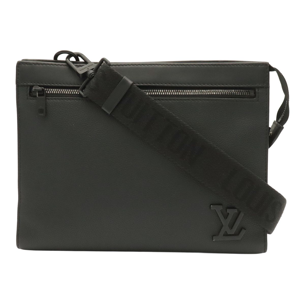Louis Vuitton LV Aerogram Messenger Voyage Shoulder Bag Crossbody Noir Black