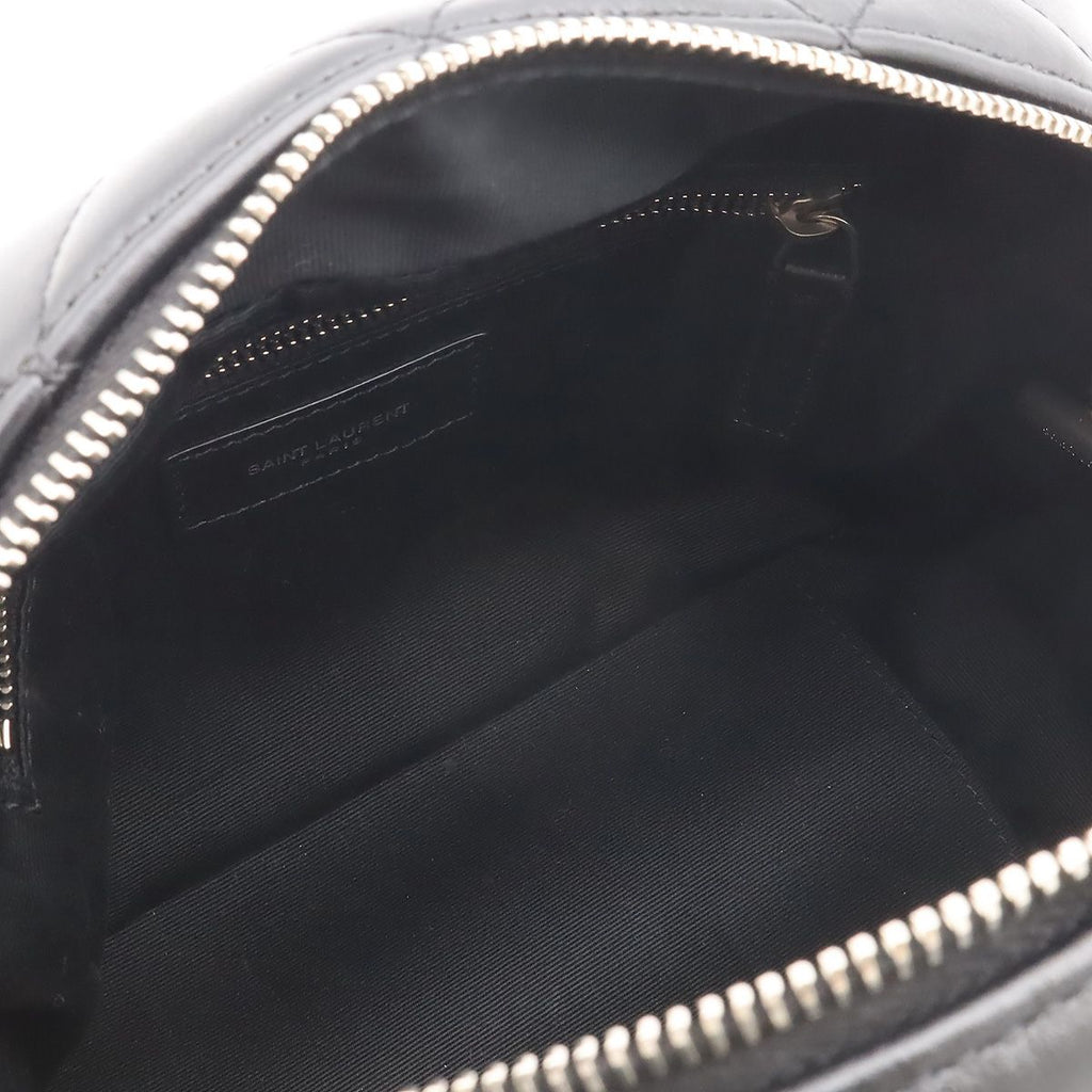 Saint Laurent Paris YSL Monogram Loulou Chain Shoulder Bag Quilted Leather Black — view 7