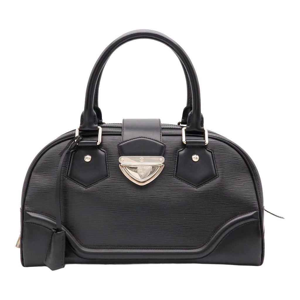 Louis Vuitton Epi Bowling Montaigne GM Mini Boston Bag Leather Noir Black