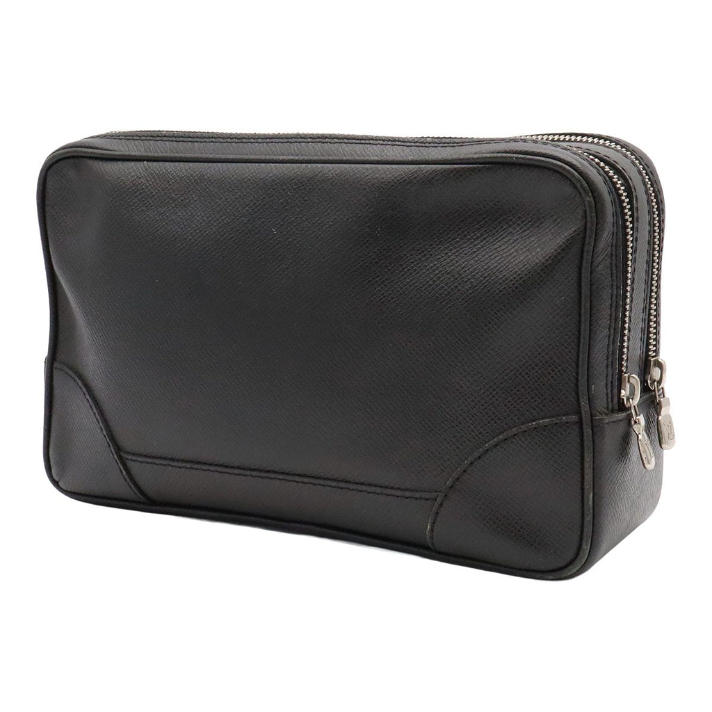Louis Vuitton Taiga Pavel Clutch Leather Ardoise Black Silver — view 2