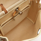 Hermes Herbag PM 2-Way Shoulder Bag Toile GM Officier Beige Black — view 7