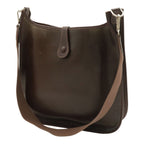 Hermes Evelyne I 1 GM Shoulder Bag Amazonia Leather Dark Brown Silver — view 2