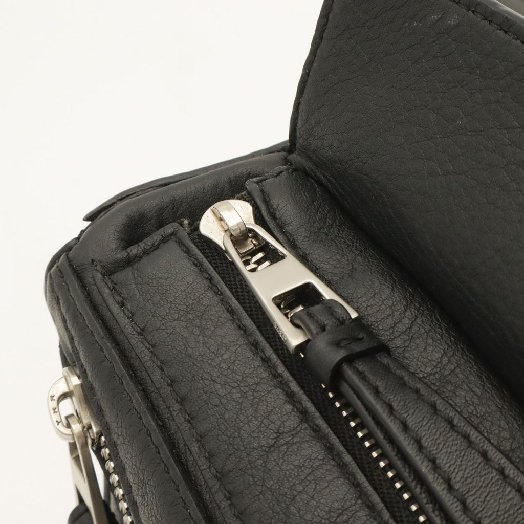 Loewe Puzzle Bum Bag Mini Leather Black Silver — view 6