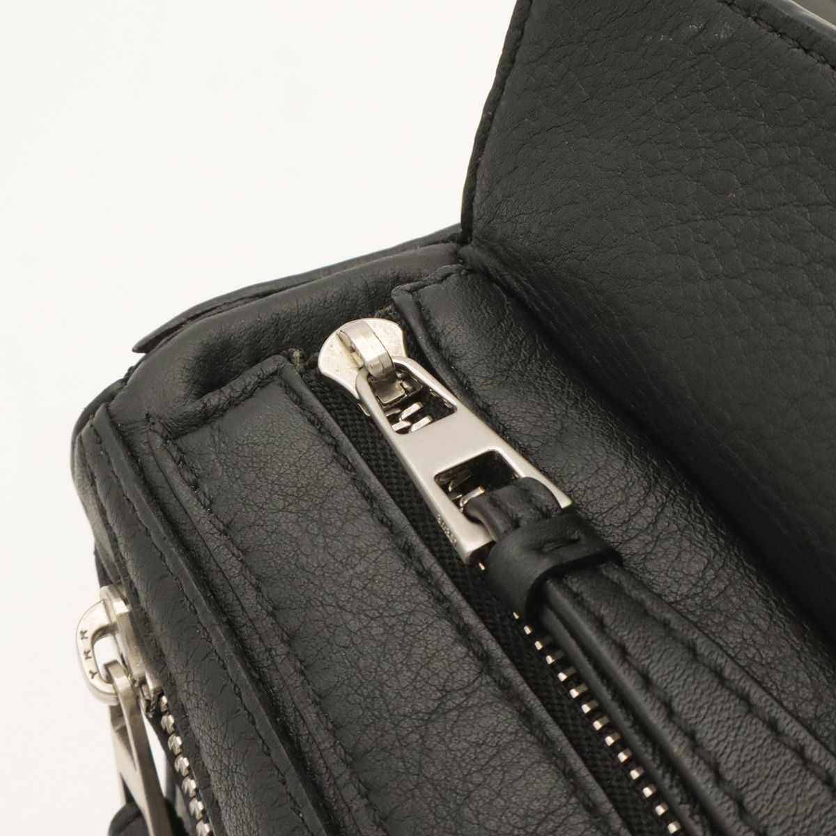 Loewe Puzzle Bum Bag Mini Leather Black Silver — view 6
