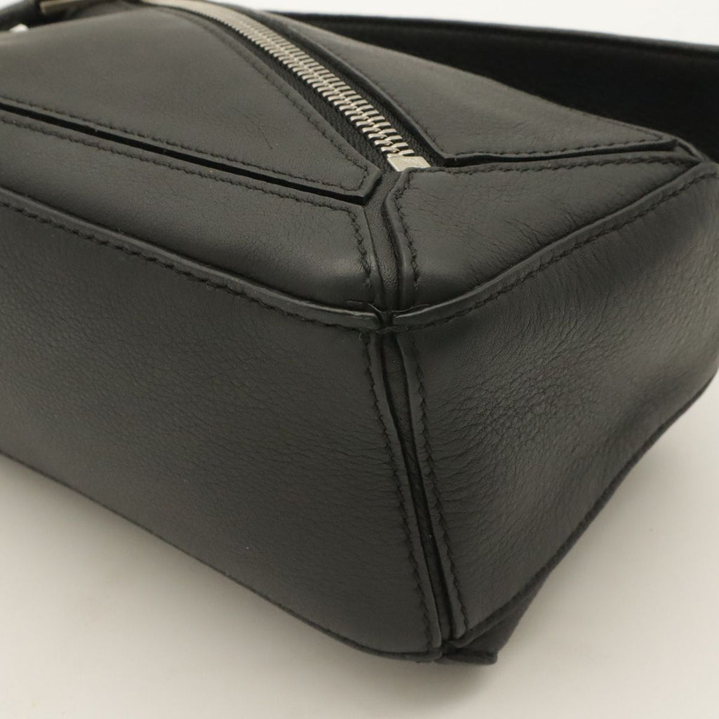 Loewe Puzzle Bum Bag Mini Leather Black Silver — view 3