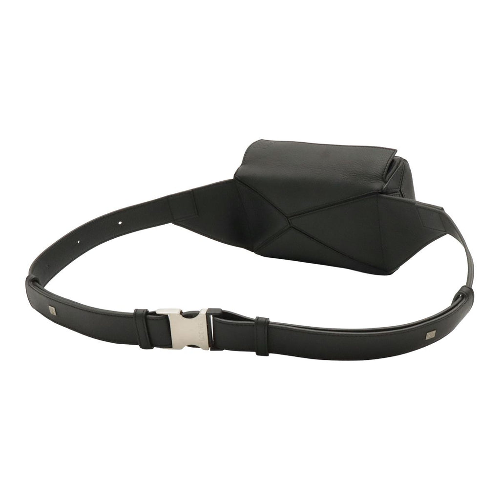 Loewe Puzzle Bum Bag Mini Leather Black Silver — view 2