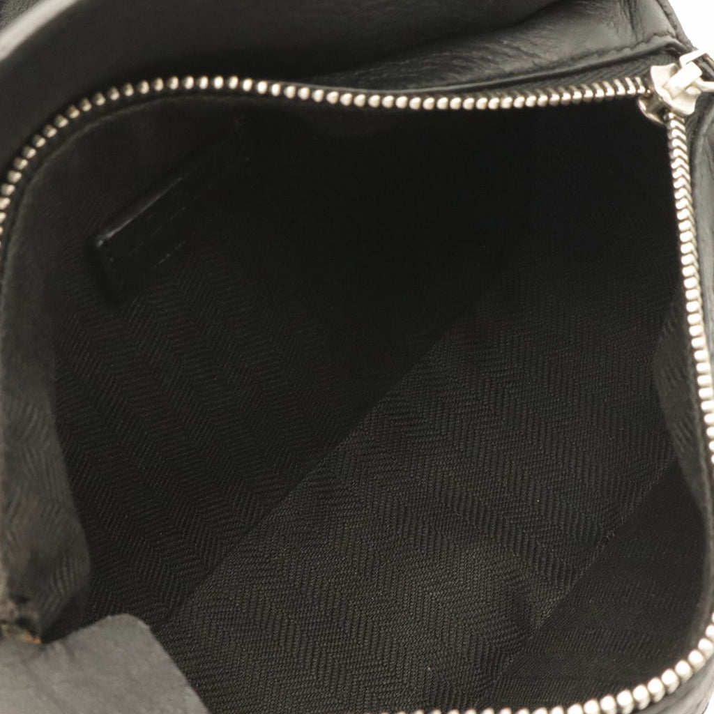 Loewe Puzzle Bum Bag Mini Leather Black Silver — view 7