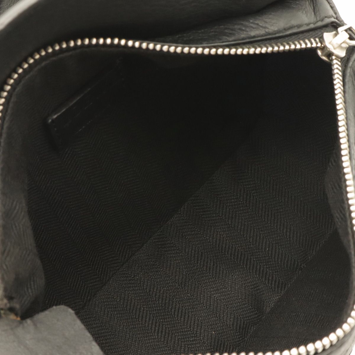 Loewe Puzzle Bum Bag Mini Leather Black Silver — view 7
