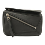 Loewe Puzzle Bum Bag Mini Leather Black Silver